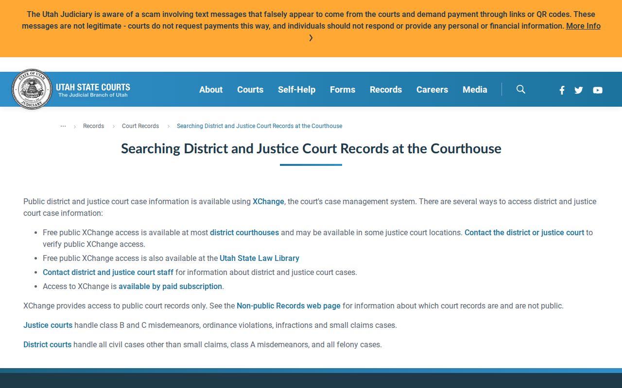 Sanpete County criminal docket courthouse access
